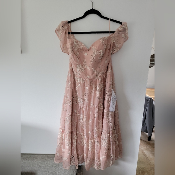 NWT dress the population river off the shoulder dress - Picture 4 of 11